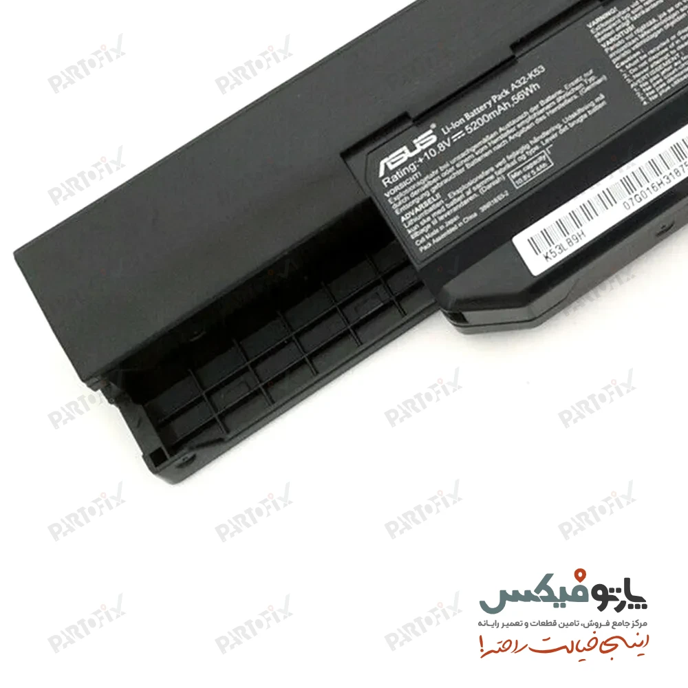 باتری اورجینال لپ تاپ ایسوس K53 پارت نامبر A41-K53