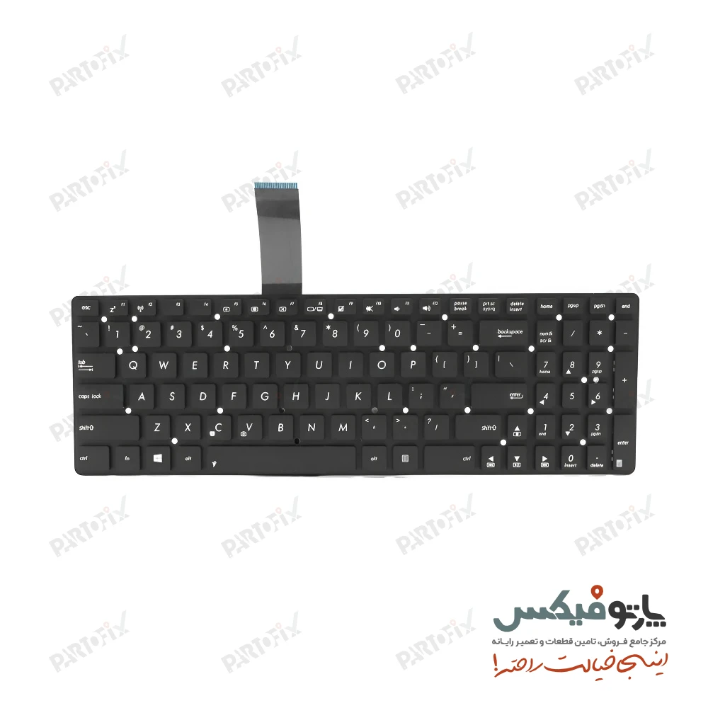 کیبورد لپ تاپ ایسوس Asus K55V مشکی-اینترکوچک بدون فریم
