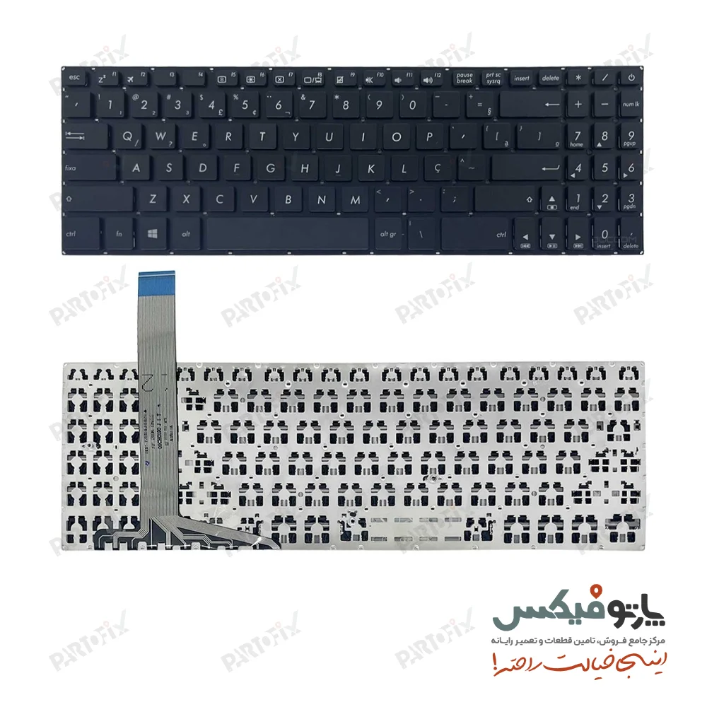 کیبورد لپ تاپ ایسوس ASUS K570 X570 FX570 بدون بکلايت