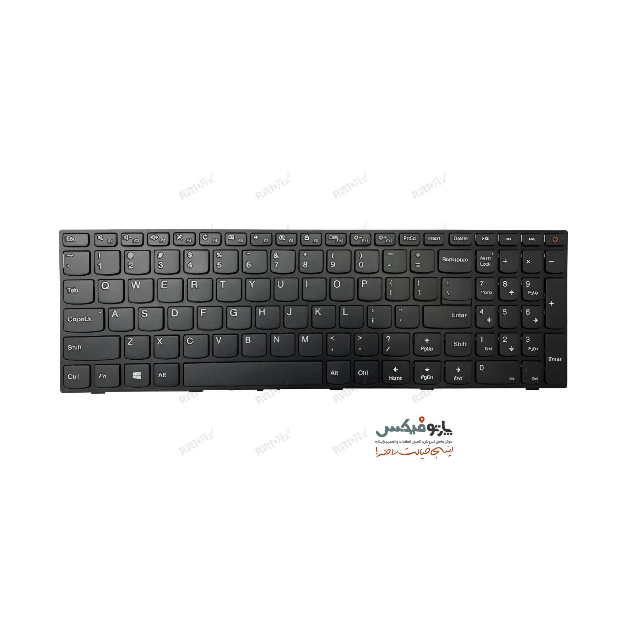 کیبورد لپ تاپ لنوو Lenovo IdeaPad 110-15ACL V110-15 با دکمه پاور - بدون فریم